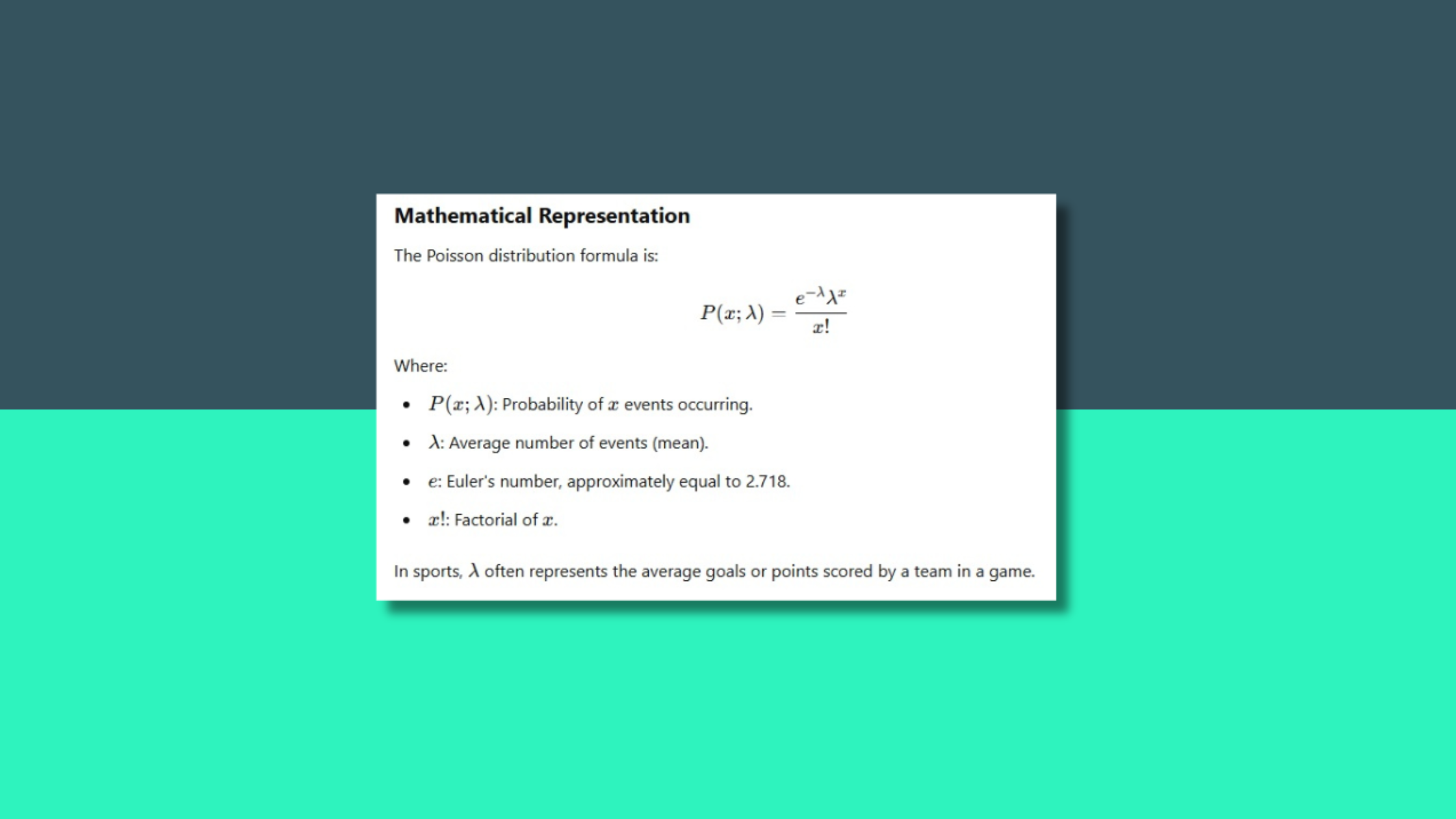 Image of the poisson distribution formula